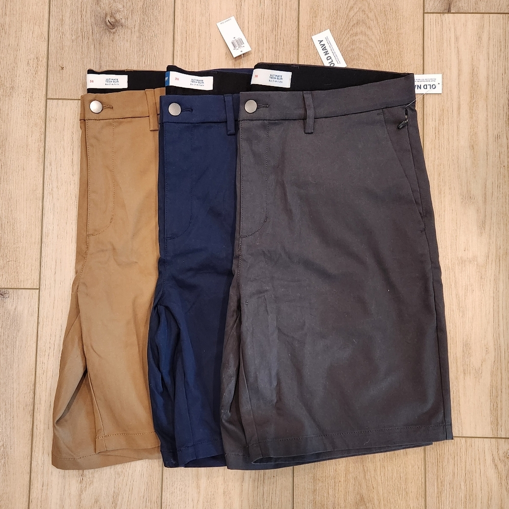 Set Of 3 Old Navy Mens Chino Shorts Size 36